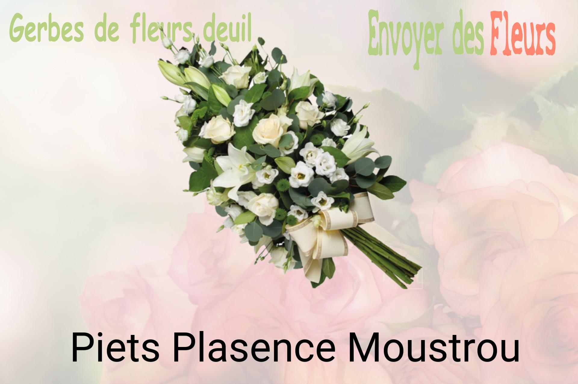 Gerbe de fleurs de deuil livrée à Piets-Plasence-Moustrou